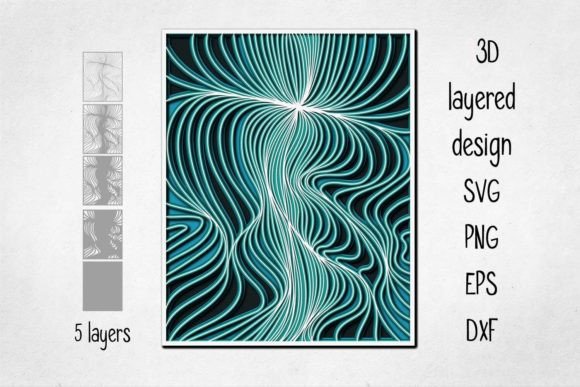 Download 3D Layered Line Art - Red line art Collection