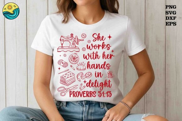 Download Proverbs Sewing Hands Delight SVG PNG - Premium Resources