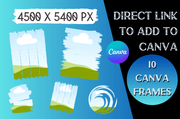 Download 10 Canva Frames - Brush Stroke Style - Stroke Collection