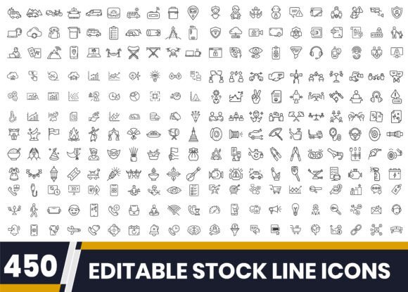 Download Versatile Line Icon Set for Designers - Icon set Collection